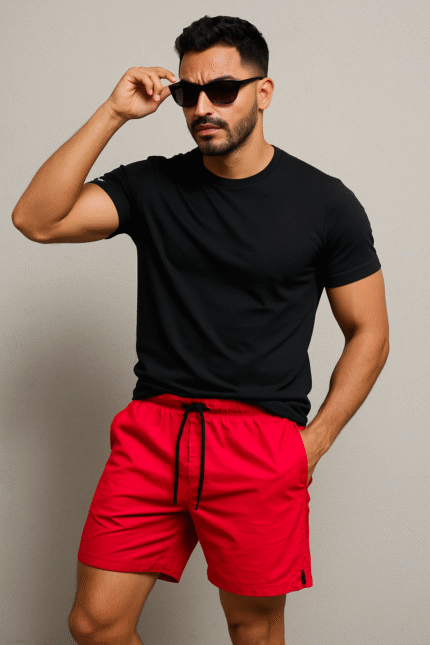 Mens Borad Shorts (Red)