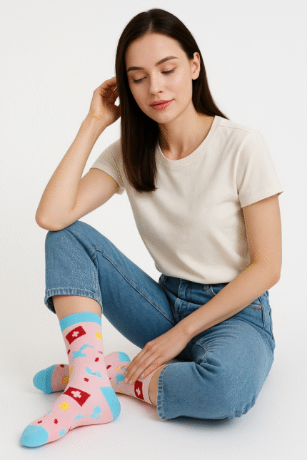 Crew Socks (Multi Pink)